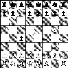 First of 3 diagrams showing an example of how en-passant works.