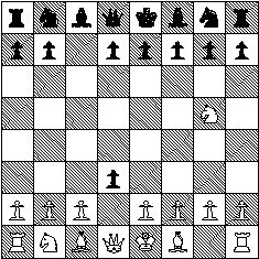 Thrid of 3 diagrams showing an example of how en-passant works.
