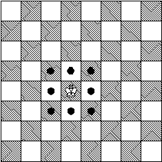 Diagram showing how a King moves.